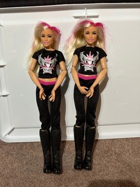 WWE Natalya Dolls with Black & Pink Ring Gear